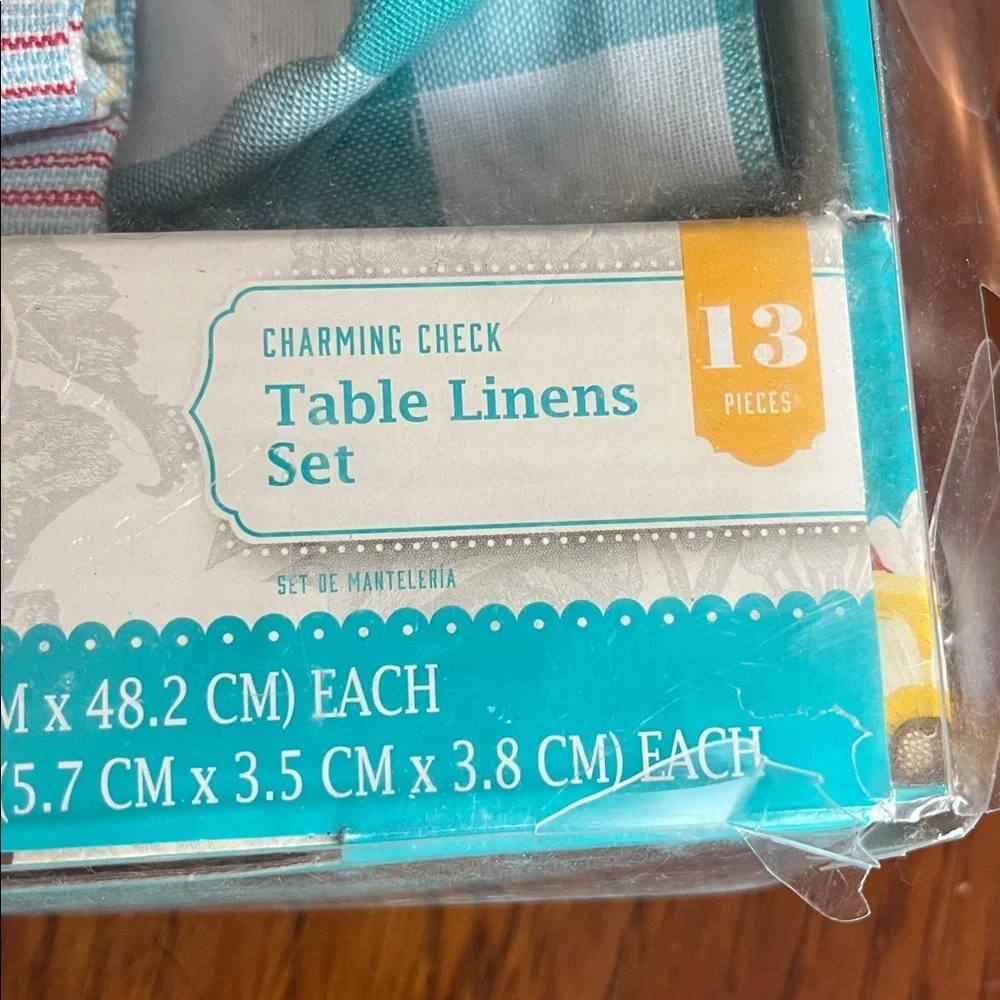Pioneer Woman 13 Piece Table Linen Set NWT Runner Placemats Napkins & Rings